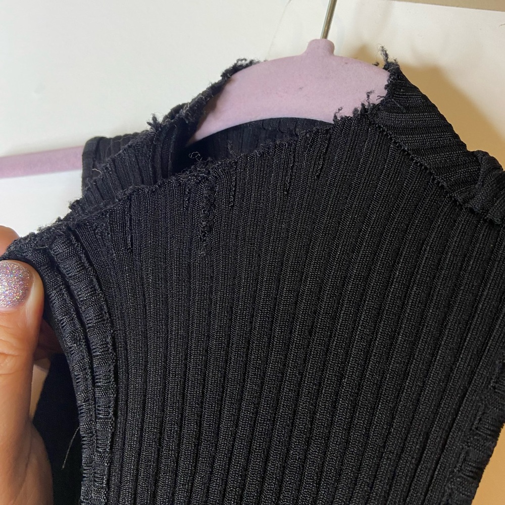 Bec & bridge Dark Instinct ribbed black cutout Midi Dress - Picture 8 of 9